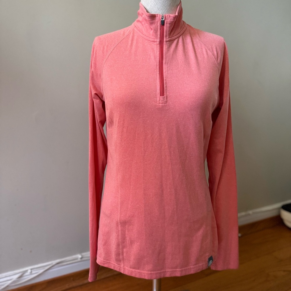 REI Co-Op Women's 1/4 Zip Pullover Top Long Sleeve Outdoor Camp Hiking Peach S